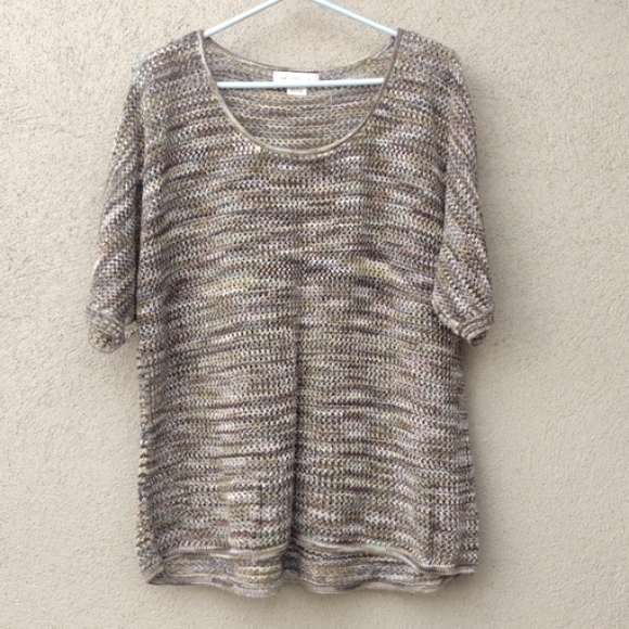 Liz Claiborne Sweaters - Liz Claiborne Purple Green Knit Top XL